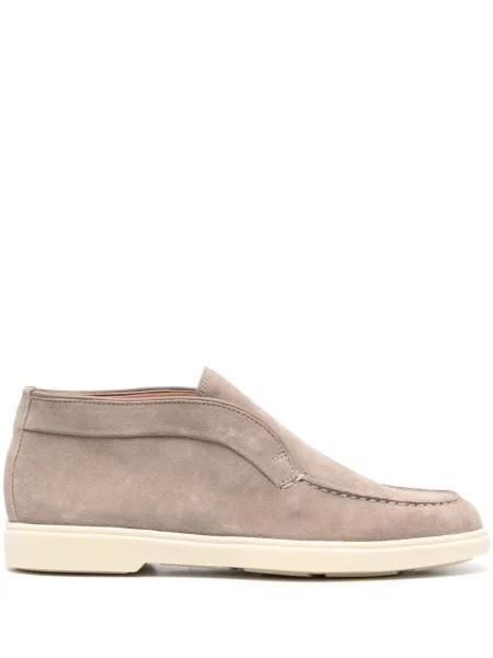 Botine Santoni din piele de căprioară maro