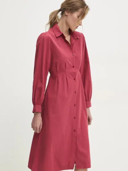 Answear Lab rochie din rosu midi evazati