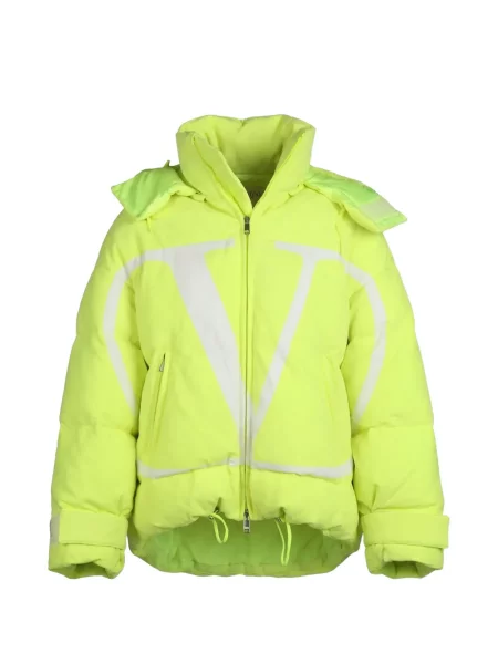 Jachetă cu glugă Valentino Garavani cu glugă cu imagine galben