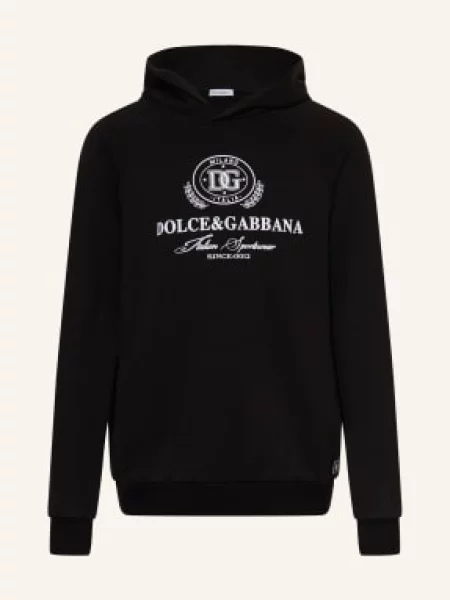 Dolce & Gabbana Mikina S Kapucí černá bílá