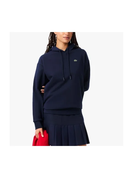 Lacoste Mikina Tmavomodrá Oversize modrá
