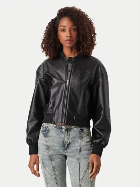 Guess Jeans Geacă bomber negru