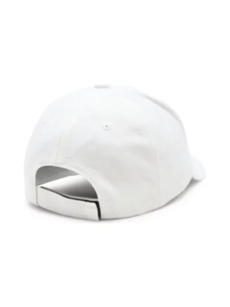 Haftowana czapka z daszkiem Emporio Armani biała