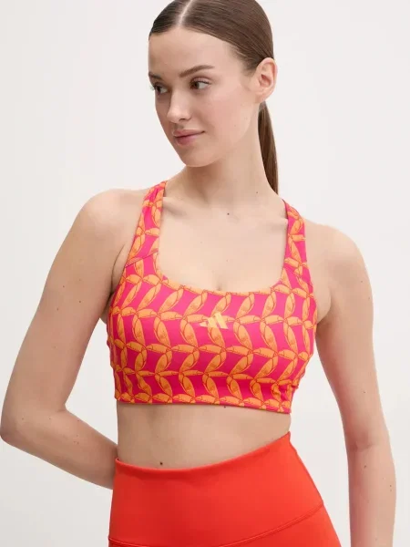 Спортен сутиен adidas Performance x Farm Rio с десен оранжево