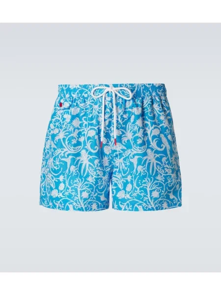 Plavalne hlačke Kiton s potiskom modra