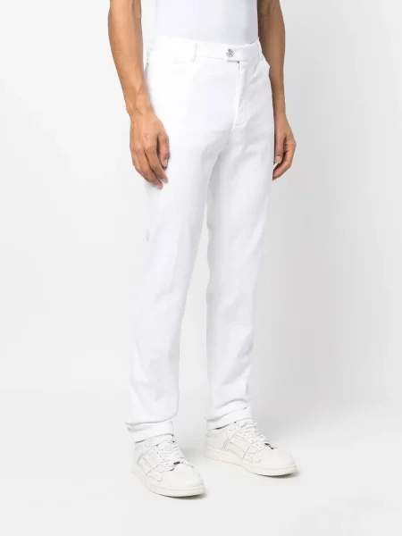 Pantaloni Philipp Plein cu broderie alb
