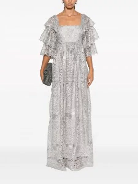 Nėriniuotas suknele Alberta Ferretti