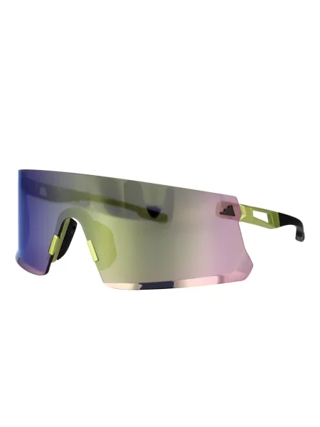 Ochelari de soare Adidas cu imprimeu geometric galben