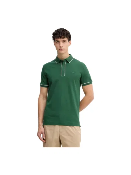Koszulka polo Lacoste ze stretchu zielona