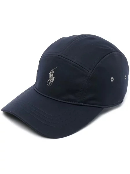 Ilgas siuvinėtas lininis marškinėliai Polo Ralph Lauren ruda