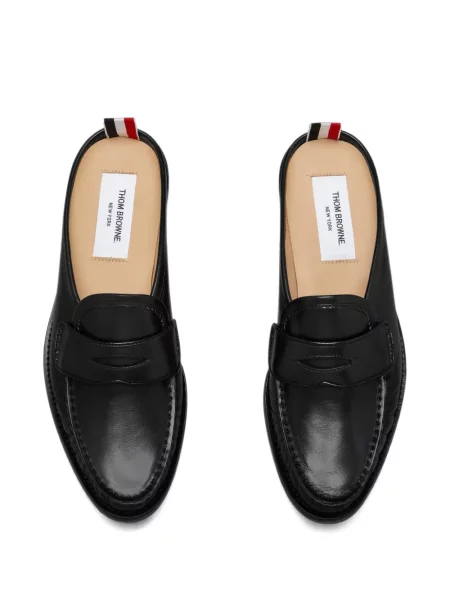 Papuci tip mules Thom Browne din piele negru