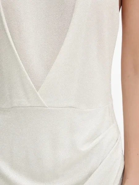 Mała sukienka mini Iro asymetryczna garniturowa biała