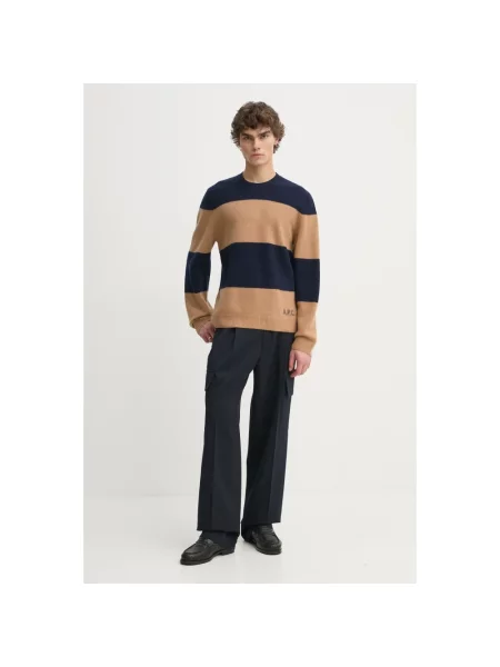 Sweter A.p.c. wełniany brązowy