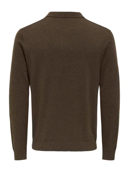 Only & Sons Pulover ONSLOUI ciocolatiu