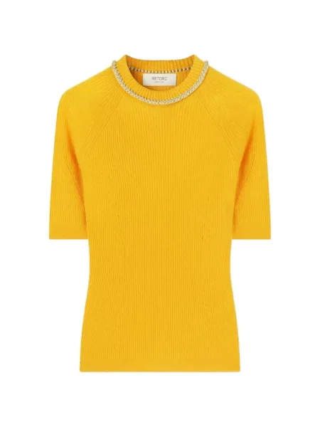 Tricou Retori tricotate galben