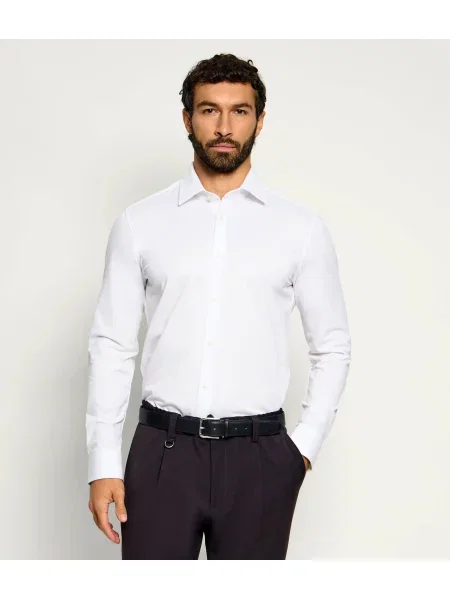 BOSS BLACK Cămașă | stretch alb