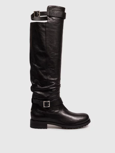 Шкіряні чоботи Biker Jimmy Choo чорні