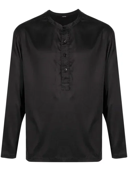 Cămașă Tom Ford de mătase negru