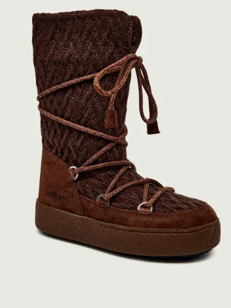 Kötött csizma Moon Boot barna