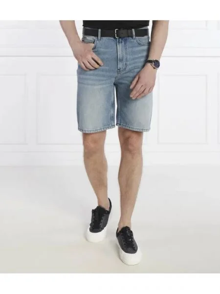 HUGO De blugi pantaloni scurți albastru