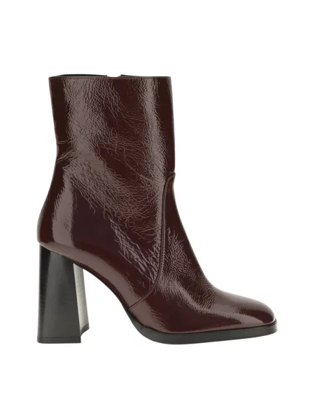 Botki Stuart Weitzman skórzane fioletowe