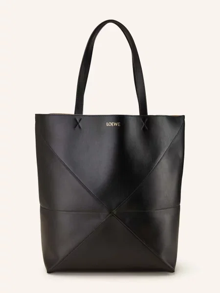 Loewe Torba Shopper Puzzle Fold Tote Large schwarz czarna