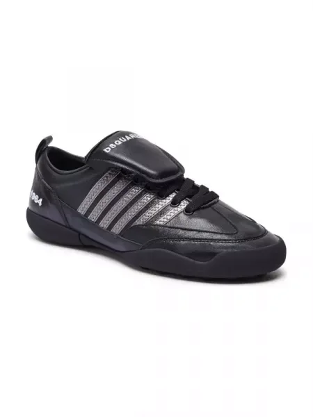 Bőr sneakers tornacipő Soccer fekete