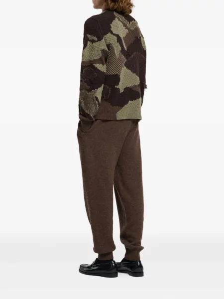 Pantaloni Barrie tricotate maro