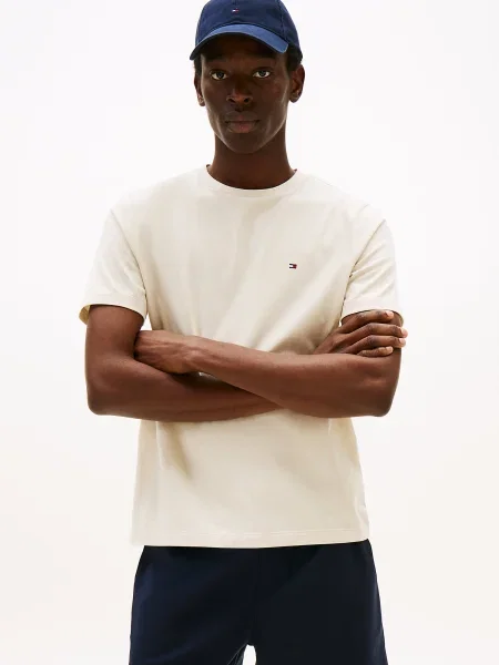 TOMMY HILFIGER Tričko Ess Seasonal námornícka modrá / červená / biela / biela ako vlna béžová