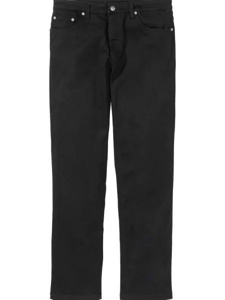 Spodnie ze stretchem classic fit prosta nogawka czarne