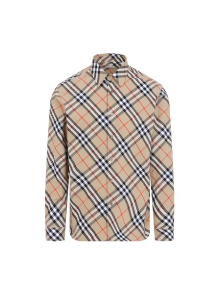 Koszula Burberry w kratę klasyczna beżowa