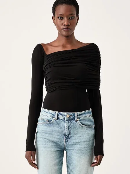 Guess body dámske s prímesou vlny x LEONIE HANNE čierna