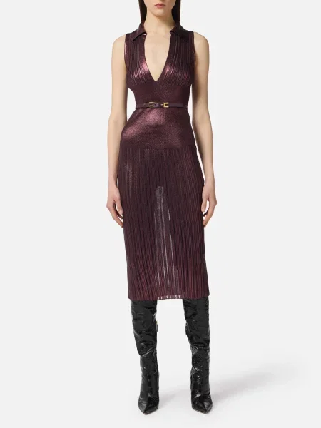 Платье Elisabetta Franchi бордовое