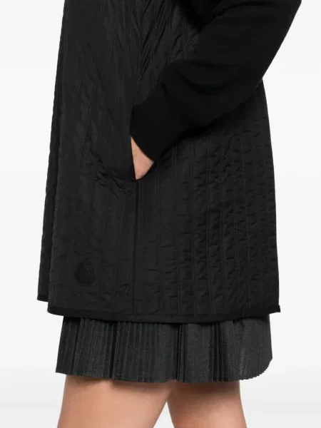 Rochie mini Moncler plisată de costum negru