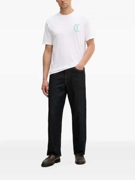 Tricou Just Cavalli cu imagine alb