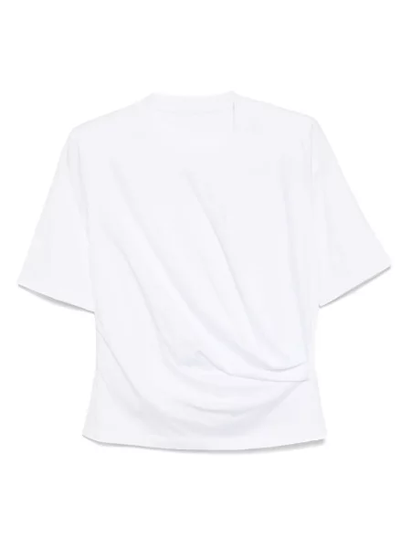 Tricou Jnby plisat alb