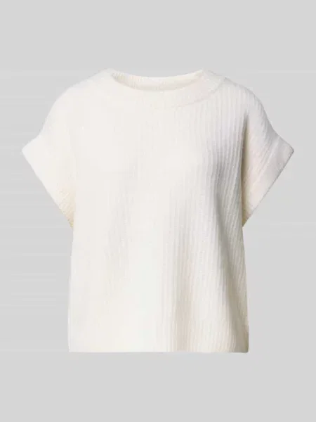 Bezrękawnik z dzianiny z mieszanki kaszmiru i bawełny Herzen's biała