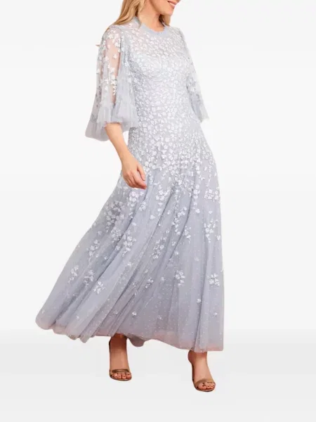 Oblekové maxi maxi šaty Needle & Thread modré