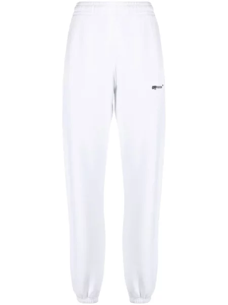 Pantaloni Off-white cu imagine alb