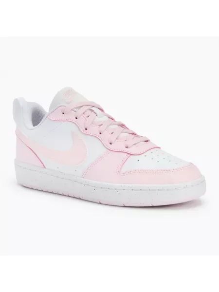Nike Court Borough Low Recraft бели/розови обувки с пяна бяло
