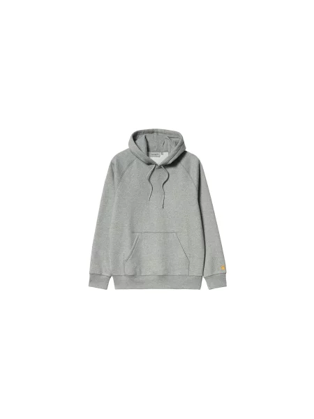 Carhartt WIP Carhartt Hooded Chase Sweat Grey Heather Mężczyźni Bluzy i bluzy z kapturem Carhartt WIP Fioletowy Size: M szara