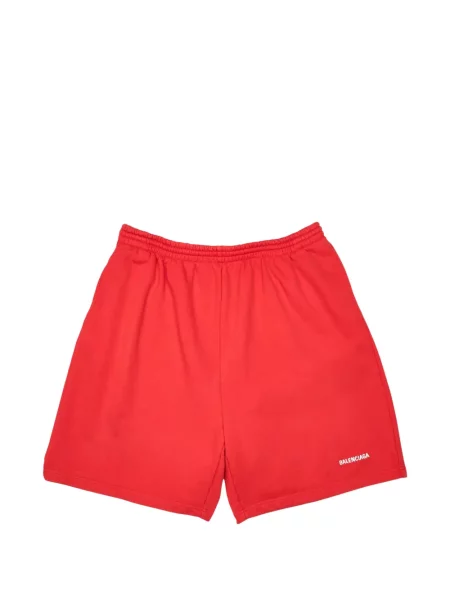 Pantaloni scurți Balenciaga cu broderie roșu
