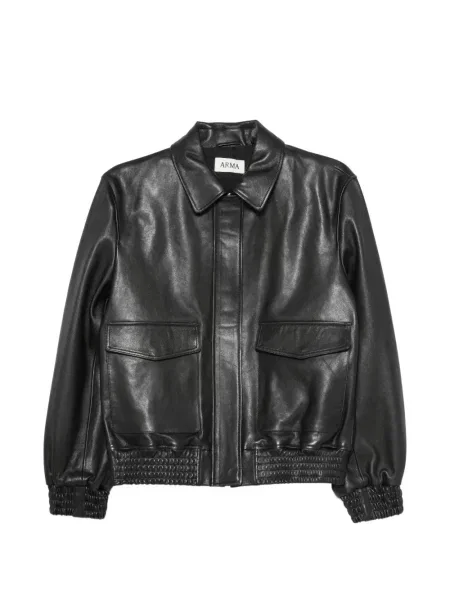 Geanta de piele Arma negru
