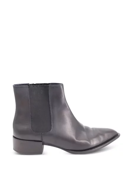 Cizme scurte Vince din piele negru