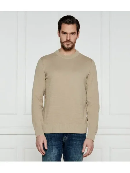 Pulover Bej Pentru Bărbați Hugo Boss Ecaio-p negru