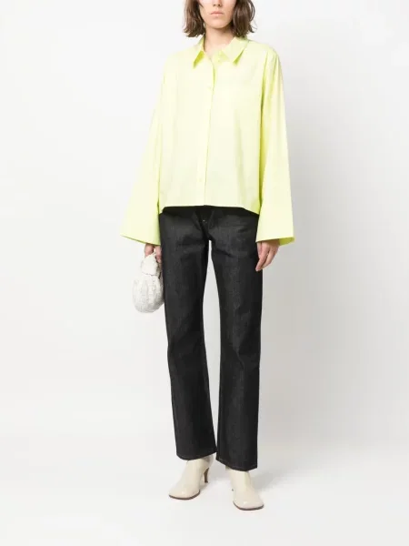 Džinsai Jil Sander penkių kišenių dizainas mėlyna