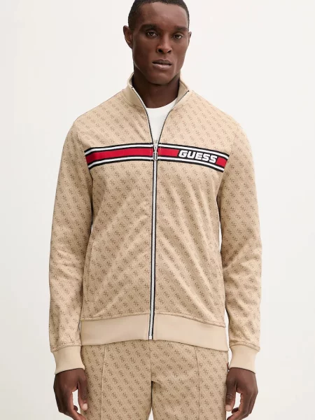 Guess bluza KORBIN wzorzysta beżowy