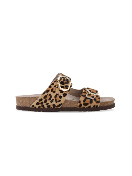 Genuins Gelan Leather Leopard Kobiety Sandały Genuins Wielobarwny Size: