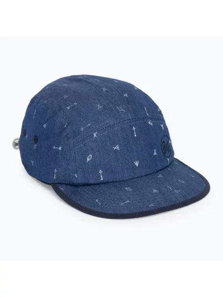 Gyerek ellenzős sapka BUFF 5 Panel arrows denim/denim. Méret: OS kék
