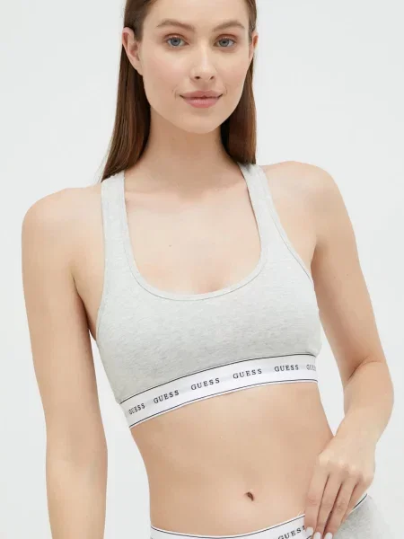 Сутиен Guess с изчистен дизайн сиво